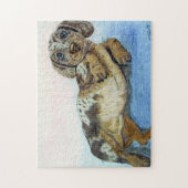 Dackel-Bauch Puzzle (Vertikal)