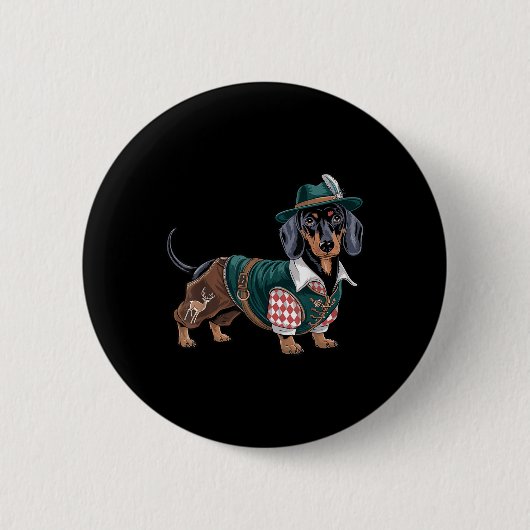Dackel Bavarian Weiner Sausage _3 Button (Vorderseite)
