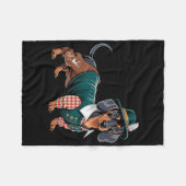 Dackel Bavarian Weiner Sausage _5 Fleecedecke (Vorderseite (Horizontal))