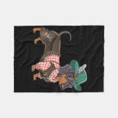 Dackel Bavarian Weiner Sausage _8 Fleecedecke (Vorderseite (Horizontal))