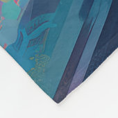 Dackel Beach Surf Malerei Fleecedecke (Ecke)