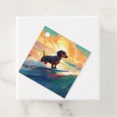 Dackel Beach Surf Malerei Geschenkanhänger (Beispiel)