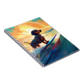 Dackel Beach Surf Malerei Notizblock (Rechte Seite)