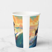 Dackel Beach Surf Malerei Pappbecher (Rechts)