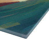 Dackel Beach Surf Malerei Schneidebrett (Ecke)