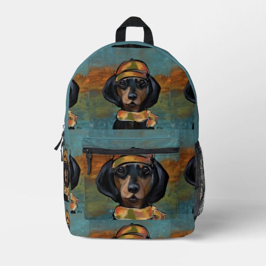 Dackel Bedruckter Rucksack (Vorderseite)