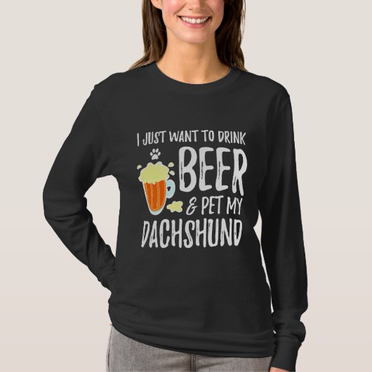 Dackel Beer Dog Mama T-Shirt (Vorderseite)