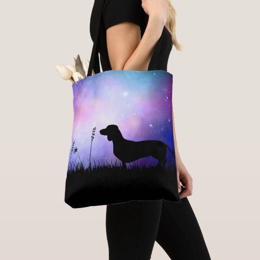 Dackel bei der Moonscape Dackel Dog Beautiful Tasche (Von Nahem)