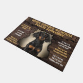 Dackel beim Besuch meines Hauses bitte beachten Fußmatte (Schrägansicht)