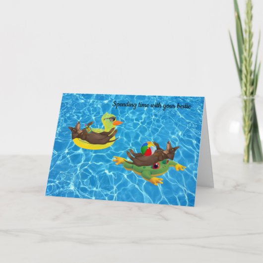 Dackel Best Friend Grußkarte Karte (Vorderseite)