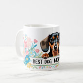 Dackel Beste Hunde-Mama je Kaffeetasse (Vorderseite Links)