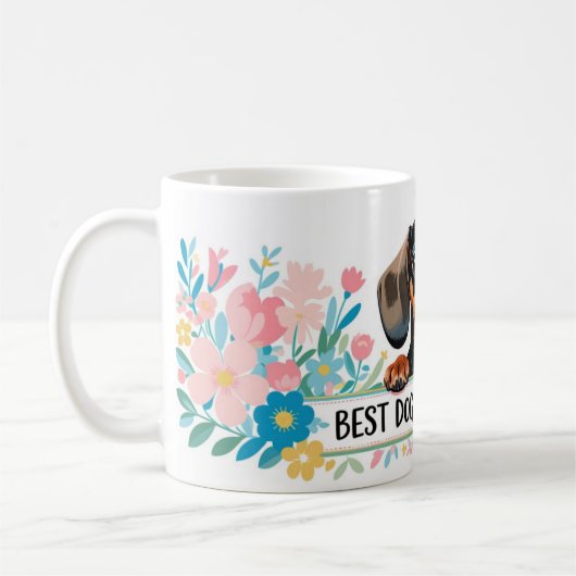 Dackel Beste Hunde-Mama je Kaffeetasse (Links)