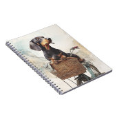 Dackel Bicycle Basket Notebook Notizblock (Rechte Seite)