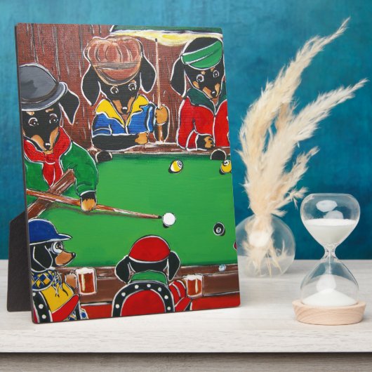 DACKEL BILLIARDS FOTOPLATTE (Seite)