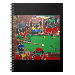 Dackel Billiards Notizblock