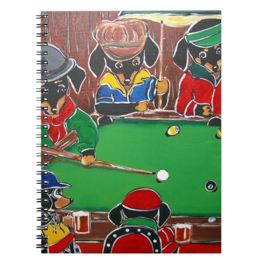 DACKEL BILLIARDS NOTIZBLOCK (Vorderseite)