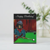 DACKEL BILLIARDS POSTKARTE (Stehend Vorderseite)