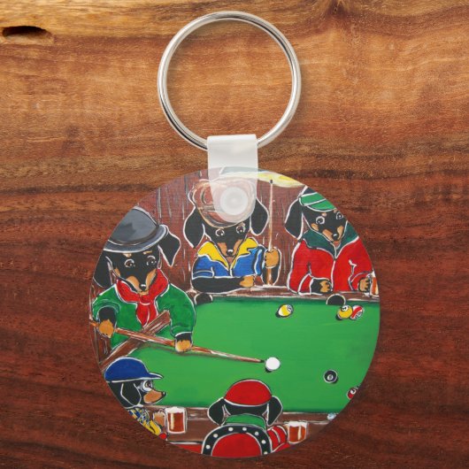 DACKEL BILLIARDS SCHLÜSSELANHÄNGER (Vorderseite)