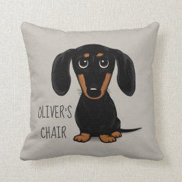 Dackel Black and Tan| Dackel Hund Personalisiert Kissen