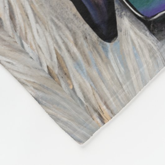 Dackel Black and Tan Fleecedecke (Ecke)