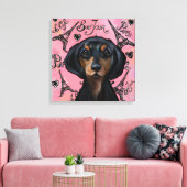 Dackel Black and Tan Leinwanddruck (Insitu (Wohnzimmer))