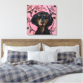 Dackel Black and Tan Leinwanddruck (Insitu (Schlafzimmer))