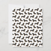 Dackel Black and Tan Mitteilungskarte (Rückseite)