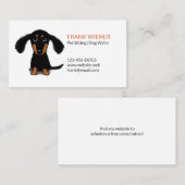 Dackel Black and Tan | NIEDLICHE DACKEL Visitenkarte (Vorne/Hinten)