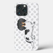 Dackel Black and Tan Piebald Long Hair Hund Case-Mate iPhone Hülle (Rückseite)
