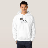 Dackel Black and Tan Piebald Long Hair Hund Hoodie (Vorne ganz)