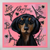 Dackel Black and Tan Poster (Vorne)