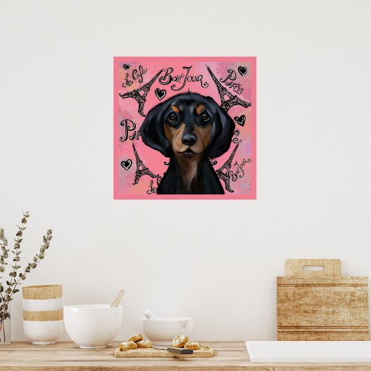 Dackel Black and Tan Poster (Küche)