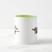 Dackel "Black Tan" Cold Run Winter Tasse (Zentrum)