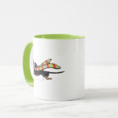 Dackel "Black Tan" Cold Run Winter Tasse (Vorderseite Links)