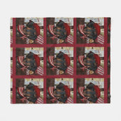Dackel Black & Tan Fleecedecke (Vorderseite (Horizontal))