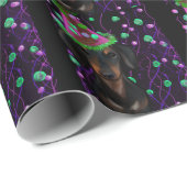 Dackel Black & Tan Geschenkpapier (Rolleneckpunkt)