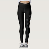 Dackel "Black & Tan Long Hair" Leggings (Vorderseite)