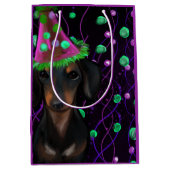 Dackel Black & Tan Mittlere Geschenktüte (Vorderseite)