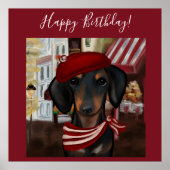 Dackel Black & Tan Poster (Vorne)