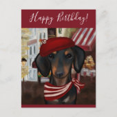 Dackel Black & Tan Postkarte (Vorderseite)