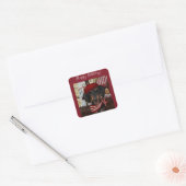 Dackel Black & Tan Quadratischer Aufkleber (Umschlag)