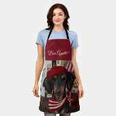 Dackel Black & Tan Schürze (Getragen)