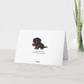 Dackel Black und Tan Heart Feiertagskarte (Rückseite)