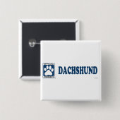 Dackel-Blau Button (Vorne & Hinten)