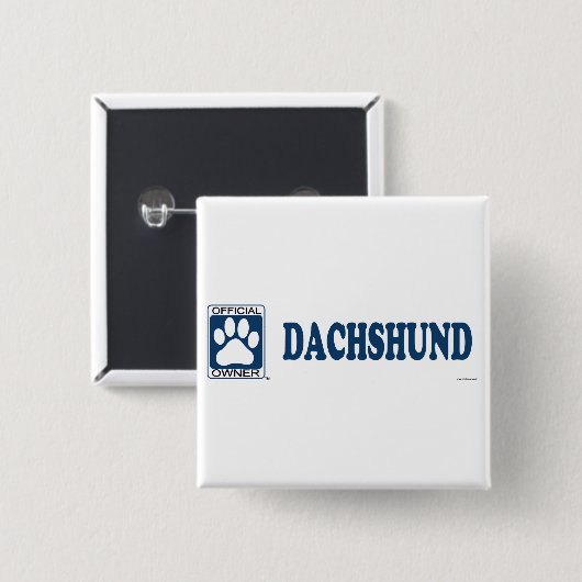 Dackel-Blau Button (Vorne & Hinten)