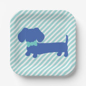 Dackel Blue Dackel Dog Party Paper Teller (Vorderseite)