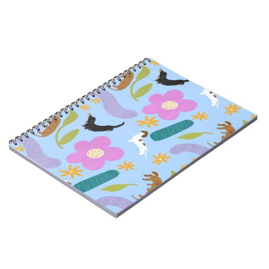 Dackel Blumenheft Nr. 1 Notizblock (Linke Seite)