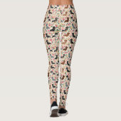 Dackel Blumenhund Leggings (Rückseite)
