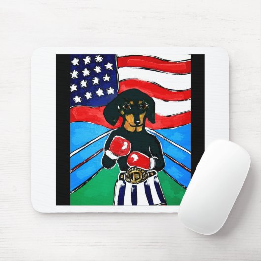 Dackel Boxer Mousepad (Mit Mouse)