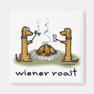 Dackel-Braten-Dackel-Themed Magnet